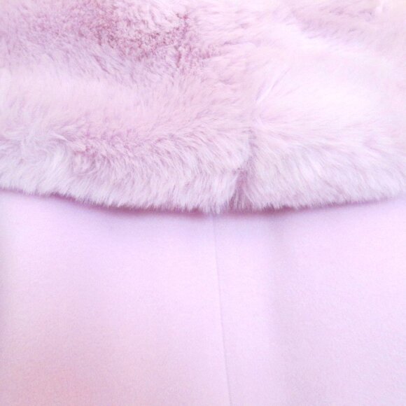 NWT NEW retro mod purple fur collar cuffs coat size medium - Picture 7 of 7